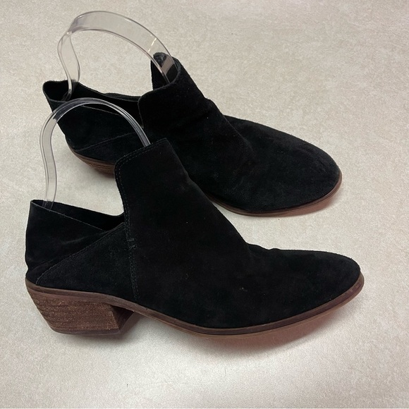 Sam Edelman Ankle Boots Solid Black Suede Bootie Womens size 7 M - Picture 4 of 8